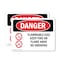 Signmission Flammable Gas Keep Fire Or Flame Away Danger Sign, Plastic, 14in W x 10in L, 2PK OS-2PACK-DS-P-1014-L-1235 - alternate 1